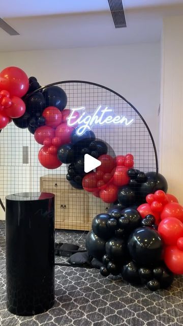 Red Black And White Party, Prop Hire, Trending Songs, White Party, Bar Mitzvah, Balloon Garland, Balloon Decorations, Sydney, Balloons