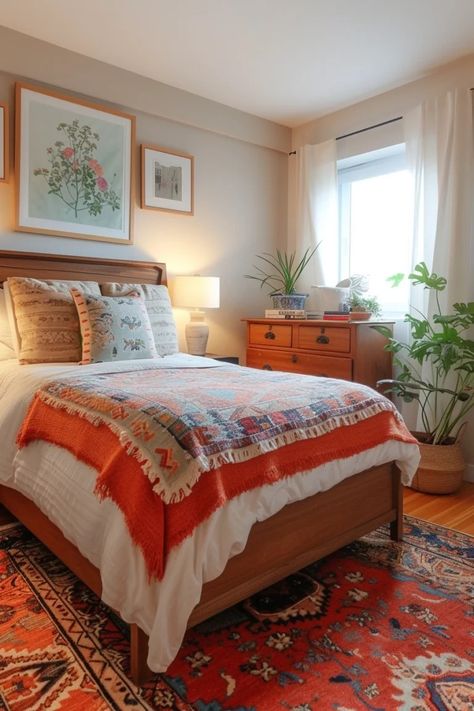 Creating a cozy and functional small bedroom can be a delightful challenge. Here are 25 ideas to transform your compact space into a comfortable haven. Let's explore the possibilities together! You'll love these 25 Small Bedroom Ideas That Maximize Coziness and Function. Small Airy Bedroom, Eclectic Small Bedroom, Small Eclectic Bedroom, Small Bedroom Storage Ideas, Bedroom Revamp, Airy Bedroom, Small Bedroom Ideas, Eclectic Bedroom, Boho Eclectic