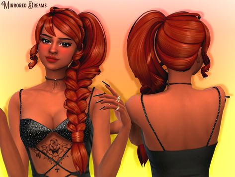 Sims 4 Updo Maxis Match, Sims 4 Cc Hair With Bow, Sims 4 Side Bangs Hair, Sims 4 Hair Streaks Cc, Sims 4 Dyed Hair, Sims 4 Anastasia, Sims 4 Low Ponytail, Sims 4 Pigtails, Sims 4 Long Hair Cc