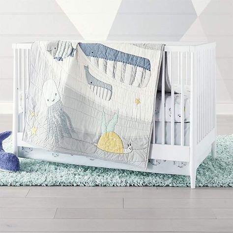 Baby Under the Sea Ocean Crib Bedding Nursery Decor  #baby #infant #newborn #crib #nursery #nurserydecor #bedding #cribbedding #ocean #sea #affiliate Rug Under Bed, Neutral Crib, Crib Bedding Boy, Sea Nursery, Neutral Bedding, Crib Bedding Girl, Baby Boy Bedding, Girl Cribs