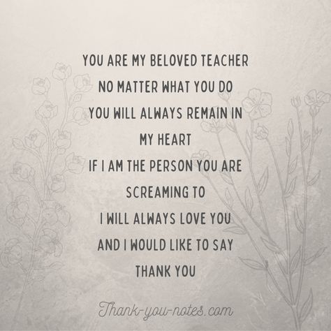 Good Bye Cards For Teachers, Short Poems For Teachers, Favourite Teacher Quote, Poem For Teachers Day, Thank You Poems For Teachers, Fav Teacher, Gratitude Quotes Thankful, Dipped Treats, Thank You Poems