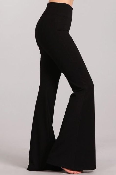 Bell Bottoms Black, Flair Pants, Bell Pants, Ponte Fabric, Bell Bottom Pants, Black Long Sleeve Dress, Long Black Dress, Spring Summer Dress, Slim Dresses