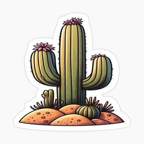 Get my art printed on awesome products. Support me at Redbubble #RBandME: https://www.redbubble.com/i/sticker/Desert-Dweller-Blooming-Beauty-by-WhimCreations/164311734.EJUG5?asc=u Desert Stickers, Desert Dweller, Cactus Stickers, Desert Life, Plant Lover, My Art, Awesome Products, Cactus, Art Prints