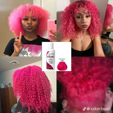 Color Afro Hair, Hair Dye Curly Hair, Dye Curly Hair, Curly Hair Dye, Afro Hair Dye, Dying Natural Hair, Adore Hair Dye, Color Afro, Trippy Tattoo