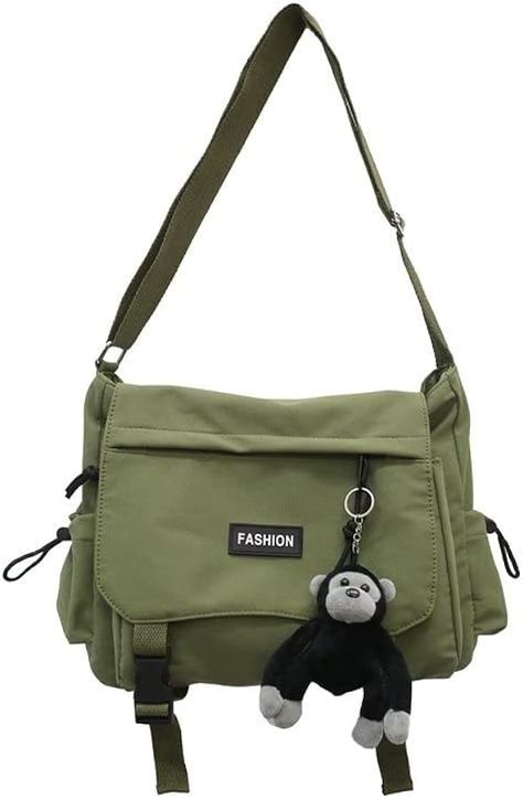 Amazon.com: Large Capacity Unisex Shoulder Bags Japan Korean style Leisure Bags Waterproof Nylon Messenger Bags Black Oxford Book Bags (Army Green) : Clothing, Shoes & Jewelry Oxford Books, Green Clothing, Book Bags, Black Oxfords, Bags Black, Messenger Bags, Army Green, Shoes Jewelry, Korean Fashion