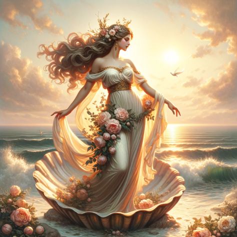 beautyfrequency - Link in Bio & Creator Tools | Beacons Ocean Queen, Mythical Characters, Aphrodite Art, Aphrodite Goddess, Nature Goddess, Fairytale Photography, Triple Goddess, Fantasy Aesthetic, Ethereal Art