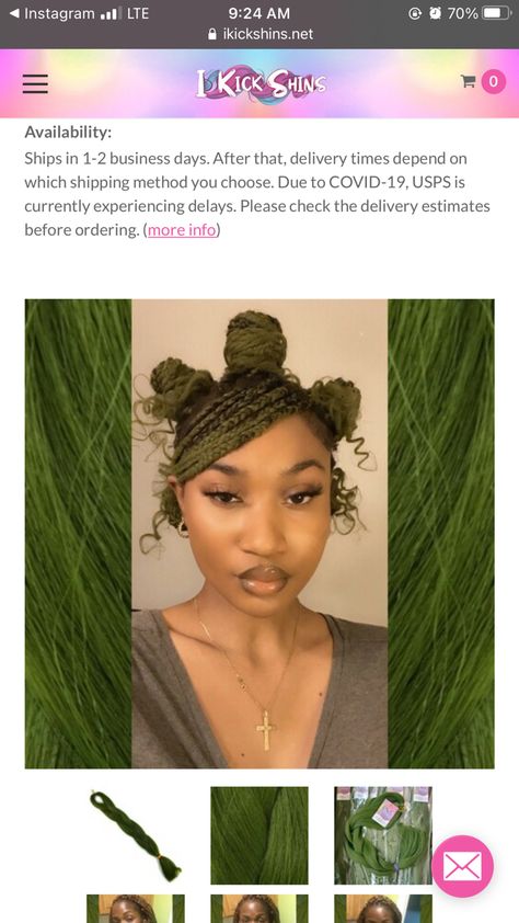 Olive Green Braids, Green Braids, Box Braid, Green Box, Box Braids, Olive Green, Wigs, Braids, Hair Styles