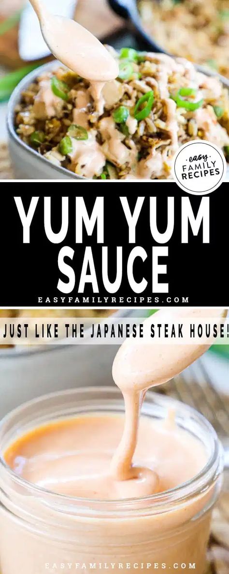 Shrimp Sauce Recipes, Hibachi Recipes, Steak Shrimp, Japanese Steak, Asian Dish, Yum Sauce, Hibachi Grill, Pink Sauce, Easy Family Recipes