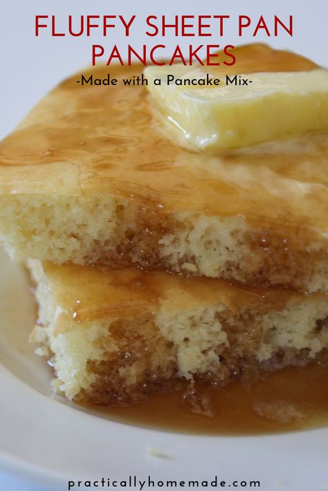 Recipe For A Crowd, Sheet Pan Pancakes, Pan Pancakes, Filling Breakfast, Pancake Mix, Breakfast Recipes Casserole, Sheet Pan Recipes, Food For A Crowd, Breakfast Brunch Recipes