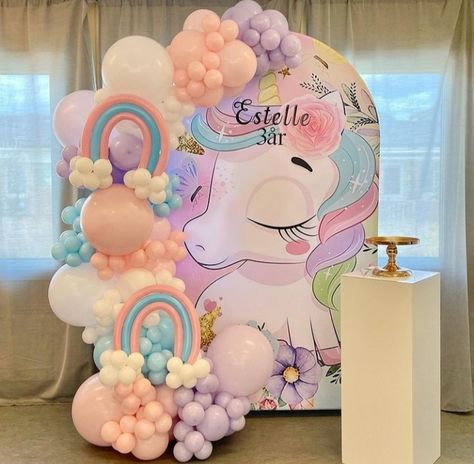 Unicorn Birthday Decorations Ideas, Unicorn Balloon Decorations, Unicorn Theme Birthday Decoration, Unicorn Balloon Arch, Unicorn Birthday Decor, Unicorn Birthday Party Decorations, Princess Birthday Party Decorations, 1st Birthday Girl Decorations, Unicorn Themed Birthday Party