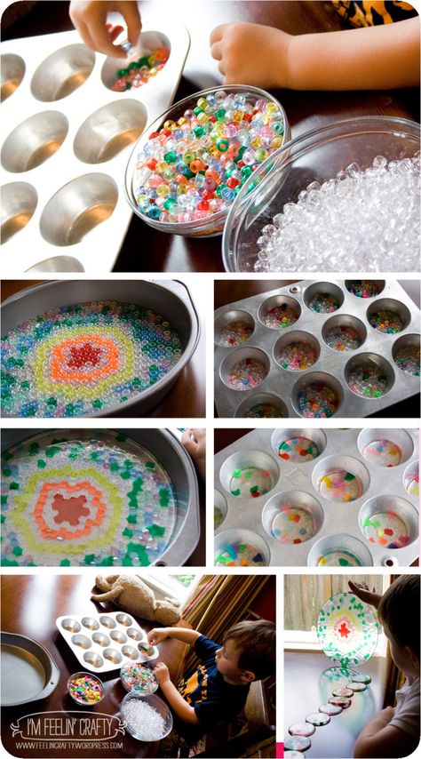 We are loving making these sun catchers from melted beads! I saw this project the other day on The Artful Parent and got really excited! Have you tried it yet??? The directions tell you to cook the… Melted Beads, Diy Osterschmuck, Diy Suncatchers, Diy Ostern, Diy Wind Chimes, Melting Beads, Bag Diy, Crafts For Kids To Make, Diy Easter Decorations