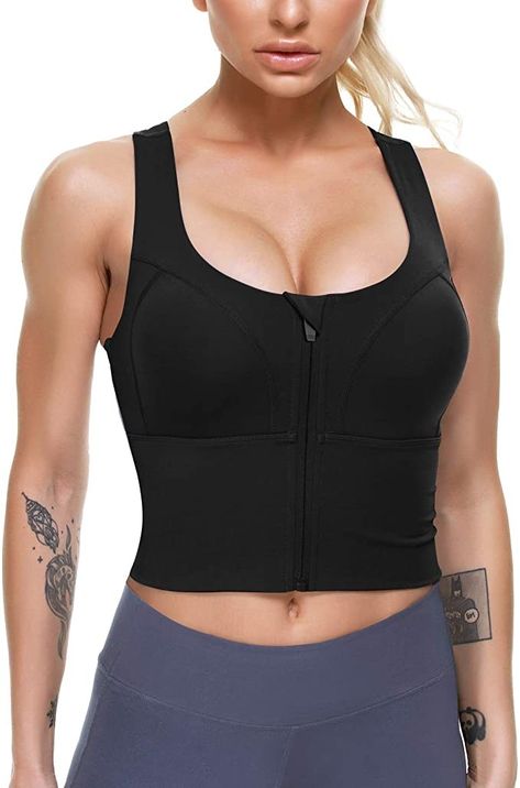 Fitness, clothing, sports bra, sports activities, sport's clothing, active wear Front Zip Sports Bra, Supportive Sports Bras, Camisole Bra, Style Sportif, Strappy Sports Bras, Padded Sports Bra, Yoga Workout, Casual Sporty, Sport Bra