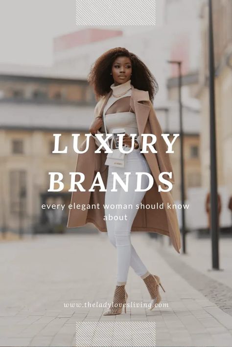 Elegant women are cultured and know how to spot a high qulaity item no matter its brand. True sophistication comes from having a deeper knowledge of contstruction, design, and story-telling. These are luxury brands an elegant woman should know about to further refine her taste. Silent Luxury Fashion, High End Clothing Brands, European Clothing Brands, Luxury Clothing Brands, Luxury Leather Bag, High Fashion Branding, European Outfit, High Fashion Women, Amazon Favorites