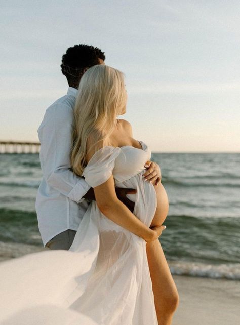 White Dress Maternity, Pregnancy Photoshoot Beach, Maternity Shoot Beach, Beach Maternity Photoshoot, Beach Maternity Pictures, Maternity Photography Beach, The Fear Of The Lord, Maternity Photography Poses Outdoors, Maternity Photography Poses Couple