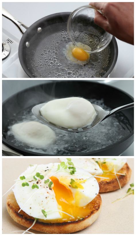 Learn how to poach eggs in just 15 minutes! I want to make Eggs Benedict for breakfast. Egg Benedict, Easy Eggs, Boiled Egg, Breakfast Time, Poached Eggs, Lunch Snacks, Deviled Eggs, An Egg, Breakfast Dishes