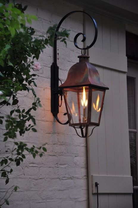 would love to have some gas lanterns Deco Luminaire, Gas Lamp, Gas Lanterns, Enchanted Home, Gas Lights, Porch Lighting, Outdoor Lanterns, Candle Lanterns, Exterior Lighting