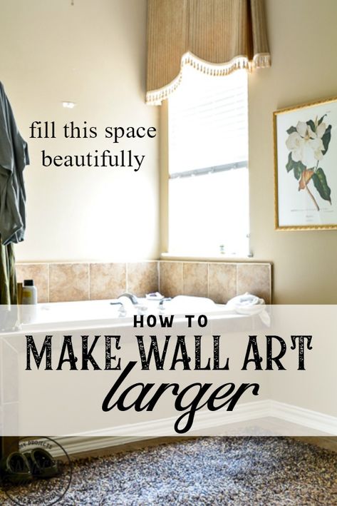 How to make wall art larger. Make sure you fill your walls with the correct scale artwork. This decorating idea will help you use what you have to make artwork that fits your space beautifully. #walart #decoratinghack #decoratingtip #DIYwallart #interiordecorting Make Wall Art, Art Niche, Wal Art, English Decor, Treasure Crafts, Home Decor Crafts, Upcycled Home Decor, Small Wall, Wall Ideas