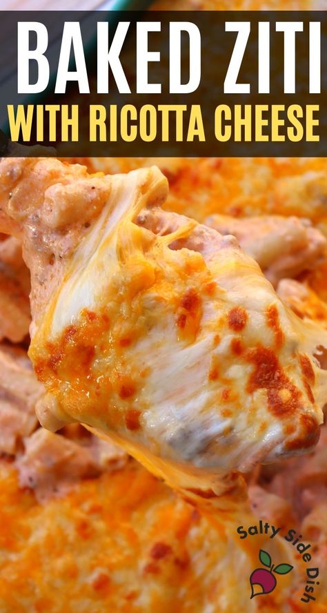 baked ziti casserole Vodka Baked Ziti, Lasagna Style Baked Ziti, Ricotta Cheese Ideas, Italian Baked Pasta Recipes, White Baked Ziti, Penne Ricotta Bake, Baked Ziti With Meatballs Ricotta, Baked Ziti With Chicken And Ricotta, Keto Baked Ziti