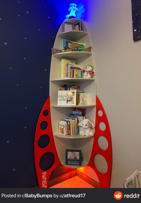 Space Themed Bedroom, Space Themed Room, Kids Room Interior Design, تصميم للمنزل العصري, Kids Bedroom Designs, Baby Boy Room Nursery, Kids Interior Room, Baby Room Design, Rocket Ship