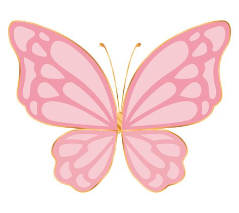 cute pink butterfly vector design Baby Boy Cake Topper, Butterfly Vector, Pink Pages, Old Paper Background, Butterfly Locs, Butterfly Nails, Butterfly Template, Butterfly Printable, Butterfly Images