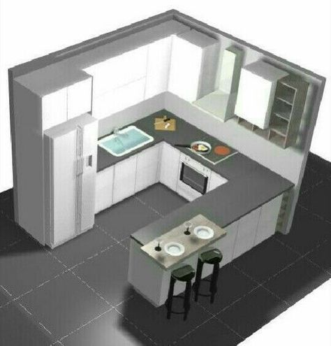 Stylish Kitchen Design, Tiny Kitchen Design, Kitchen Layout Plans, Small Apartment Kitchen, Dream Kitchens Design, Kitchen Interior Design Decor, Modern Kitchen Design Open Concept, Kitchen Interior Design Modern, Kitchen Design Plans