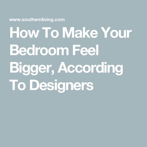 How To Make Your Bedroom Feel Bigger, According To Designers Make Bedroom Look Bigger, Origami White, Built In Bed, Bunk Rooms, Think Small, Built In Furniture, Remodel Bedroom, Create Space, Making Room