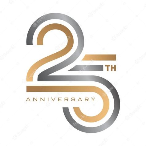 25 Anniversary Logo Design, 25 Years Anniversary Logo, 25th Anniversary Logo Design, 25 Anniversary Logo, Company Anniversary Logo, 25 Years Logo, Graphic Numbers, Logo Aniversario, Anniversary Logo Design