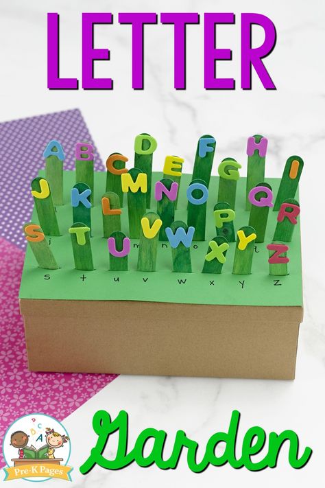 Letter Recognition Activity for Preschool: Alphabet Garden - Pre-K Pages Letter Recognition Activities Preschool, Letter Identification Activities, Literacy Activities Preschool, Activity For Preschool, Pre K Pages, Letter Recognition Activities, Preschool Alphabet, Alphabet Recognition, Garden Activities