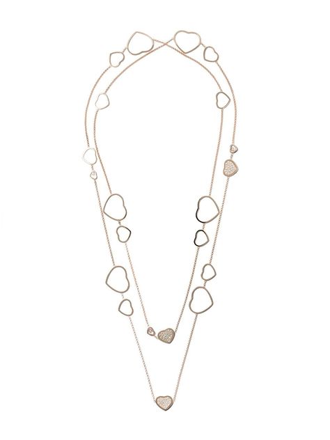 Chopard Necklace, Chopard Jewelry, Long Pearl Necklace, Long Pearl Necklaces, Heart Shaped Jewelry, Diamond Chain, Happy Heart, Everyday Jewelry, Sparkle Diamonds