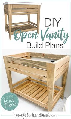 Bathroom Vanity Pallet Ideas, Fyi Bathroom Vanity, Diy Pallet Bathroom Vanity, Build A Bathroom Vanity Easy Diy, Diy Farmhouse Vanity Bathroom, How To Build A Vanity Around A Pedestal Sink, Diy Bath Vanity Ideas, Diy Bathroom Shelves Small Spaces, How To Make Bathroom Vanity