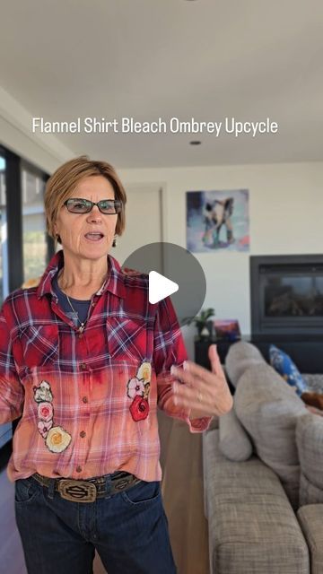 Angelia, Upcycled clothing, Designer and Teacher on Instagram: "Here are my tips for Bleach Ombrey Flannel Shirt Upcycles:  1. The shirt must be 100% cotton 2. Use a Bleach concentration that gives you the effect you want in about 10 mins. 3. Do a test with 50% bleach and adjust up or down from there. 4. Rinse thoroughly in running water first, then soak in fresh water for 30 mins, then rinse again in running water. 5. Wash in your normal machine cycle, I do this with other clothes to make sure I rinse it well in the first instance.  #upcyclingfashion #upcycledflannel #upcycledshirt #reworkedclothing #refashionedclothing #refashioned #upcyclinginspiration" Upcycle Flannel Shirt, Refashion Clothes Upcycling, Flannel Shirt Refashion, Clothes To Make, Reworked Clothing, Upcycle Shirt, First Then, Shirt Refashion, Upcycled Clothing