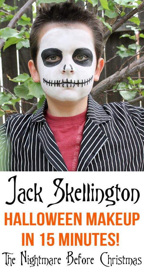 Jack Skellington Face Paint, Vampyr Smink, Halloween Makeup For Kids, Jack Halloween, Halloweenský Makeup, Halloween Make-up Looks, Jack Skellington Faces, Painting Ideas For Kids, Face Painting Ideas