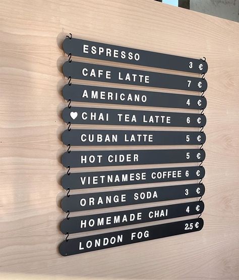 10 Fun Menu Board Ideas for Dessert Shops and Cafes Cafe Menu Display, Cafe Menu Boards, Hanging From Ceiling, Menu Signage, Menu Board Design, Menu Display, Cafe Menu Design, Coffee Shop Menu, Bakery Menu