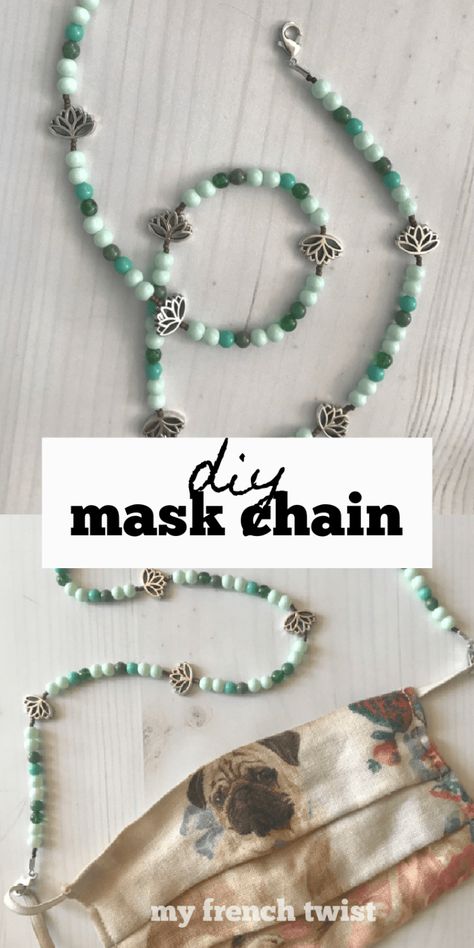 #maskChain Glasses Chain Diy, Homemade Lotion Bars, Cute Mask, Wearing A Mask, Mask Necklace, Rain Chain, Crafts For Seniors, Mask Chain, Eyeglass Chain