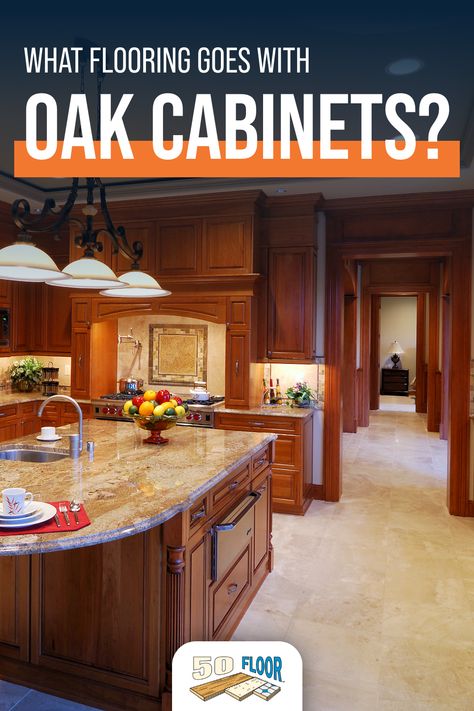 Flooring To Go With Oak Cabinets, Gray Floor Oak Cabinets, Lvp With Oak Cabinets, Floor With Honey Oak Cabinets, Honey Oak Kitchen Cabinets Flooring, Kitchen Floors With Oak Cabinets Ideas, Flooring That Goes With Oak Cabinets, Flooring With Honey Oak Cabinets, Medium Oak Cabinets