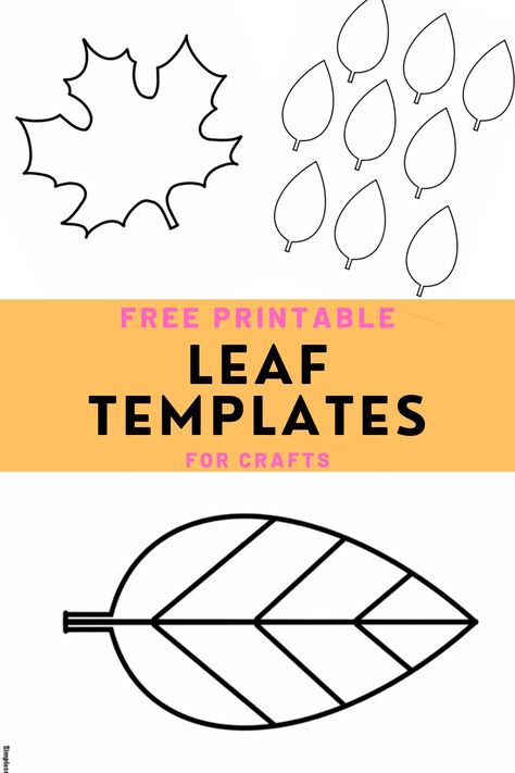 free printable leaf outlines and templates for crafts Felt Leaf Template Free Pattern, Leaf Doodles Simple, Fall Leaf Cutout Template, Fall Leaf Coloring Page, Fall Leaf Printables Free, Small Leaf Template Printable Free, Printable Leaves Leaf Template, Leave Template Free Printable, Leaf Printables Free