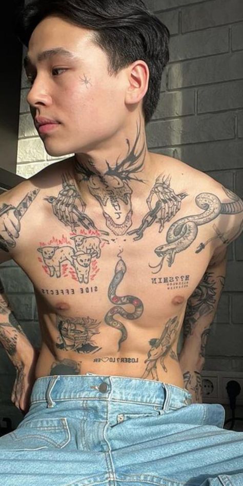 Collar Bone Tattoo For Men Ideas, Collarbone Tattoo Design, Men Collar Bone Tattoo, Chestpiece Tattoo, Collarbone Tattoo Men, Collar Tattoo, Collar Bone Tattoo For Men, Twin Tattoos, Throat Tattoo