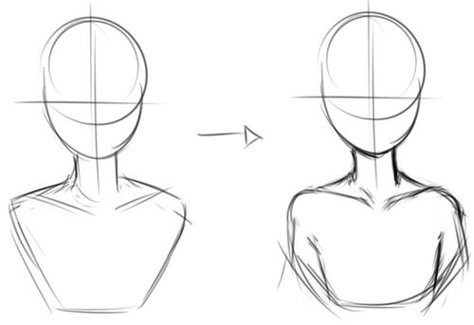 Can you give a small tutorial on drawing necks,... - Art References Tapeta Harry Potter, 그림 낙서, Body Sketches, Body Drawing Tutorial, Body Pose Drawing, Gambar Figur, Anatomy Drawing, Body Drawing, Anime Drawings Tutorials