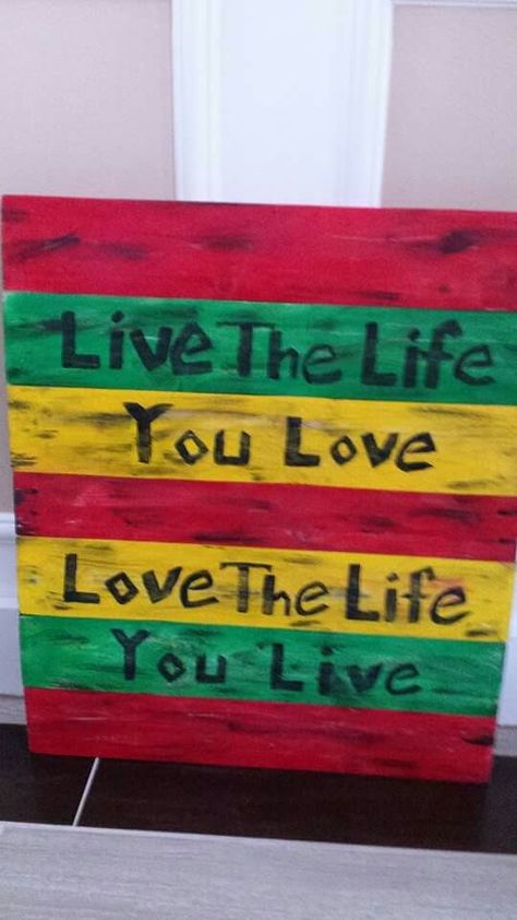 Reggae "Live the Life" Bob Marley quote by C&S Custom Wood. Bob Marley Door Decoration, Bob Marley Theme Party, Reggae Party Ideas Decoration, Bob Marley Themed Party Ideas, Reggae Themed Party Ideas, Bob Marley Birthday Party Ideas, Reggae Theme Party, Rasta Party Ideas, Reggae Party Ideas