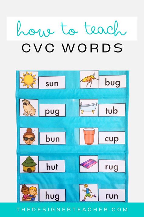 Do you teach kindergarten or special education phonics? Get started with teaching CVC words with short vowels with this detailed blog post! Teach Cvc Words, Teaching Cvc Words, Learn To Read Kindergarten, Consonant Vowel Consonant Words, Spelling Cvc Words, Teaching Child To Read, Writing Cvc Words, Reading For Beginners, Alphabet Phonics