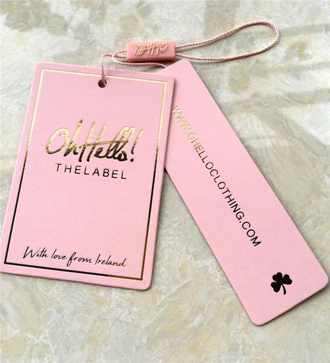 Customized Paper Hang Tag Garment Bag Printed Tags Clothing Swing Tag Labels #tag #label #handtags #clothinglabel Price Tag Design, Custom Hang Tags, Clothing Labels Design, Hang Tags Clothing, Hang Tag Design, Packaging Ideas Business, Clothing Packaging, Small Business Packaging Ideas, Fashion Tag