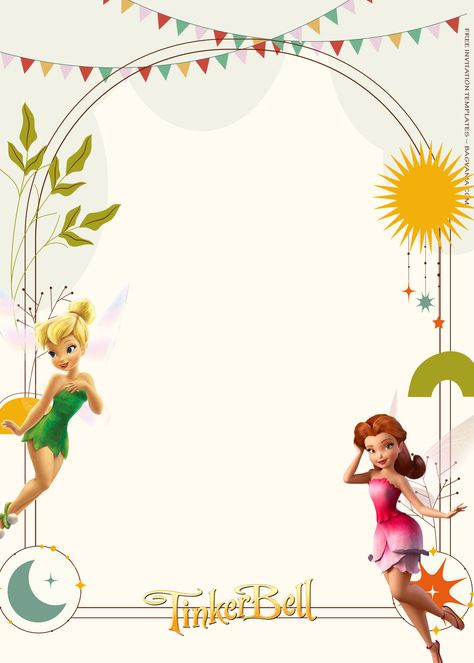 Free 7+ Tinker Bell Playing With Friends Birthday Invitation Templates #free #freeinvitation2019 #birthday #disney #invitations #invitationtemplates Tinker Bell Invitation Template, Tinkerbell Invitation Template, Tinker Bell Background, Tinkerbell Invitations, Friends Birthday Invitation, Tinkerbell Party Theme, Monster University Birthday, Playing With Friends, Tinkerbell Birthday