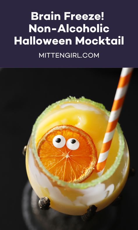 Made from frozen fruit and fruit juice, this easy frozen, non-alcoholic Halloween drink is perfect for the whole family. Make this Halloween mocktail for your next Halloween party or as a treat during Spooky Season. Purple Punch Recipes, Easy Halloween Drinks, Vanilla Bean Frappuccino Recipe, Spooky Drinks, Halloween Themed Drinks, Delicious Halloween Treats, Halloween Juice, Drinks To Make, Halloween Drink