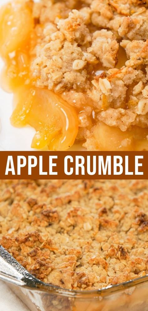 Apple Pie Filling Desserts, Apple Crumble Recipe Easy, Apple Crisp With Oatmeal, Easy Apple Crumble, Best Apple Recipes, Apple Pie Filling Recipes, Easy Apple Crisp Recipe, Apple Crumble Recipe, Canned Apple Pie Filling