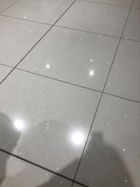 Sparkly white tile floor Denver Airport, White Floors, Flooring Ideas, Bathroom Floor Tiles, Floor Tiles, Bathroom Flooring, Room Inspo, Resin Crafts, Denver