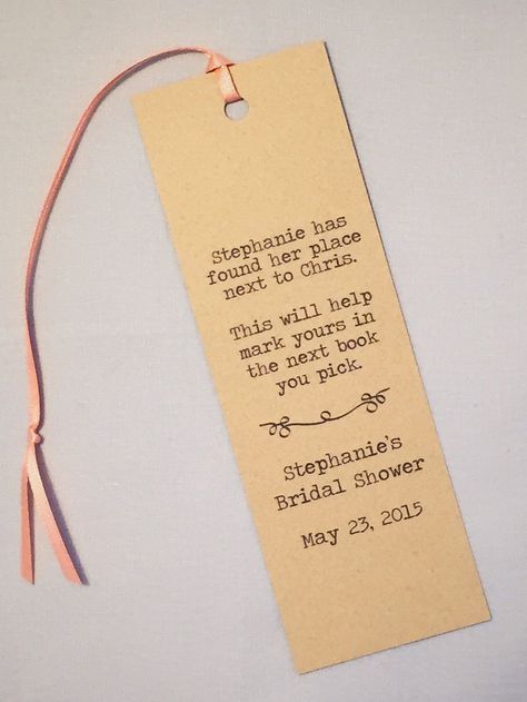 Wedding Bookmark, Spring Bridal Shower Favors, Book Themed Wedding Invitations, Book Themed Wedding, Literary Wedding, Program Wedding, Creative Wedding Favors, Inexpensive Wedding Favors, Favors Ideas