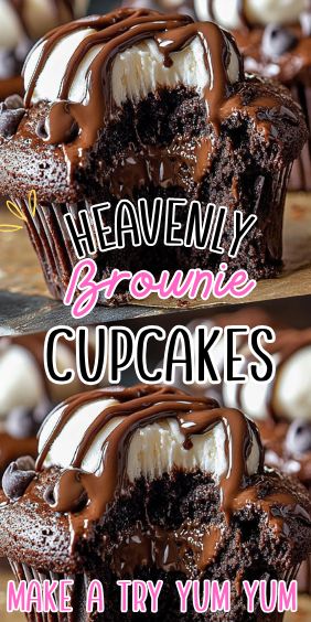 Heavenly Brownie Cupcakes Brownie Cupcakes Recipes Homemade, Brownies Cupcakes Recipes, Fudge Chocolate Cupcakes, Cheesecake Brownie Cupcakes, Brownie Batter Cupcakes, Chocolate Fudge Cupcakes Recipe, Chocolate Brownie Cupcakes, Cupcake Brownies Recipe, Brownie Cupcakes Recipes