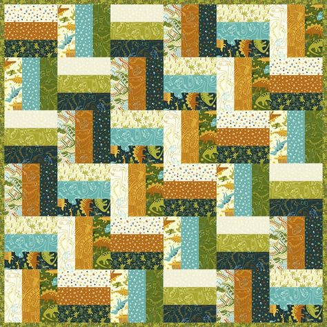 Easy Quilt Blocks, Fence Quilt Pattern, Rail Fence Quilt, Jelly Roll Patterns, Jelly Roll Quilt Patterns, Wet Felting Projects, Rail Fence, Easy Quilt, Jellyroll Quilts