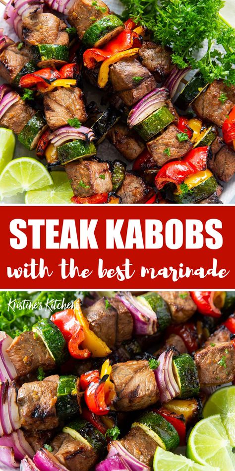 No Peek Beef, No Peek Beef Tips, Best Marinade, Kabob Marinade, Beef Kabob Recipes, No Peek, Grilled Kabob Recipes, Beef Tip Recipes, Grilling Kabobs