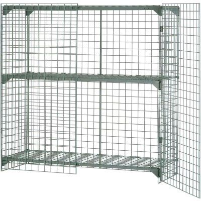 Global Industrial™ Wire Mesh Security Cage Locker, 72"Wx24"Dx72"H, Gray, Unassembled Outdoor Ashtray, Inventory Control, Locker Organization, Pet Ramp, Metal Storage Cabinets, Shelving Racks, Steel Cabinet, Garage Shelving, Wire Mesh